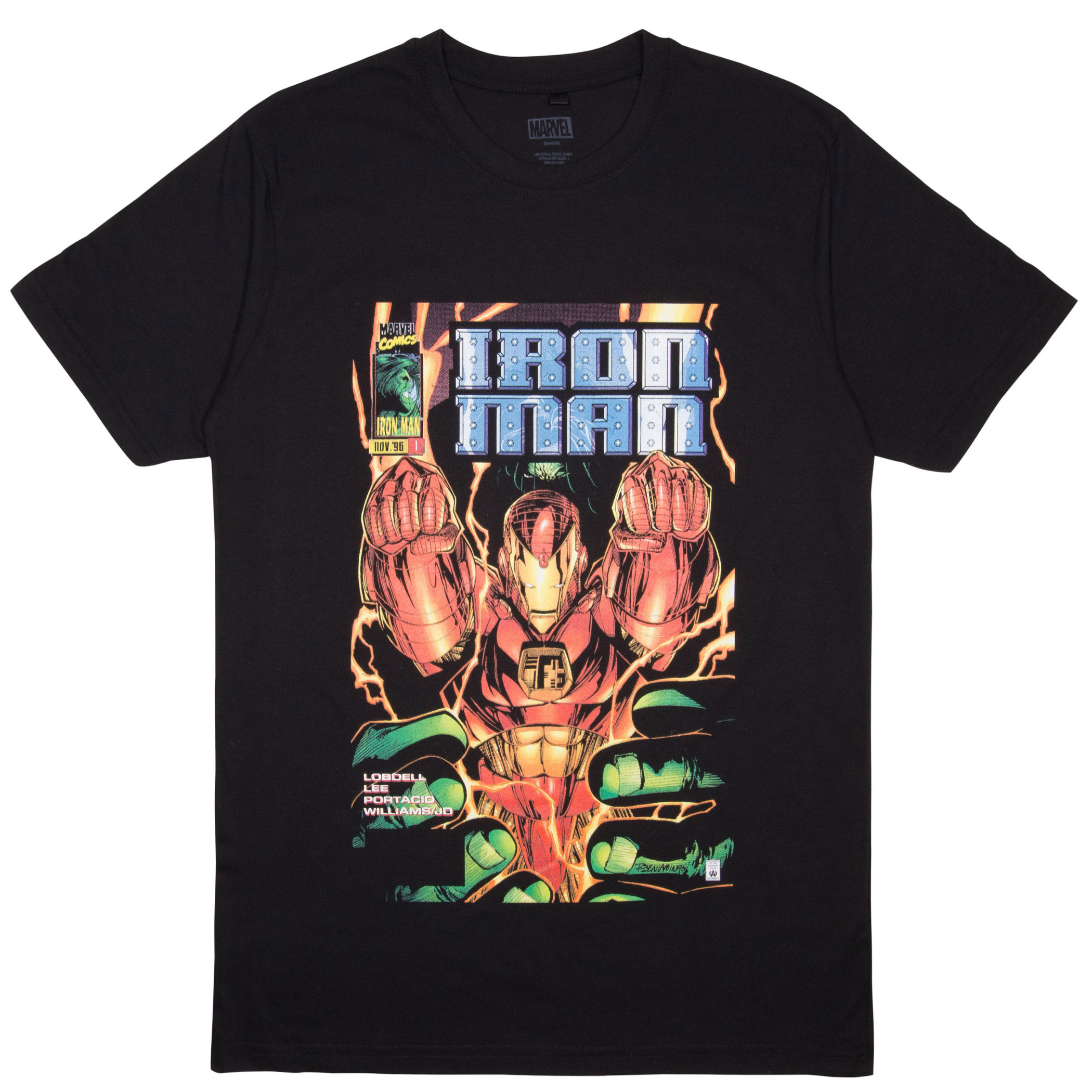 Iron Man in Fist Flight Marvel Comic Cover T-Shirt